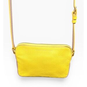 Marc By Marc Jacobs Yellow & Tan Sophisticato Dani Leather Crossbody Bag Purse